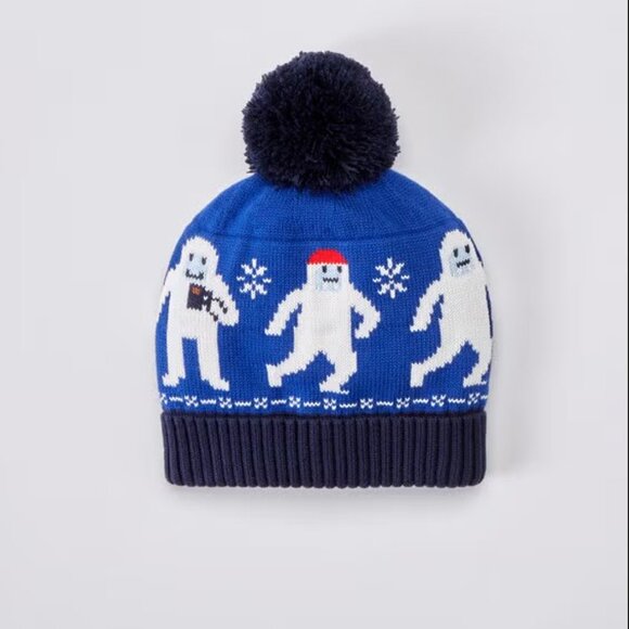 Hannah Andersson Are You Yeti Beanie Knit Hat Youth size 12 Blue - Picture 1 of 6